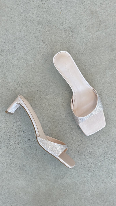 Load image into Gallery viewer, Yiri Heels - Champagne Satin Diamante - Billy J
