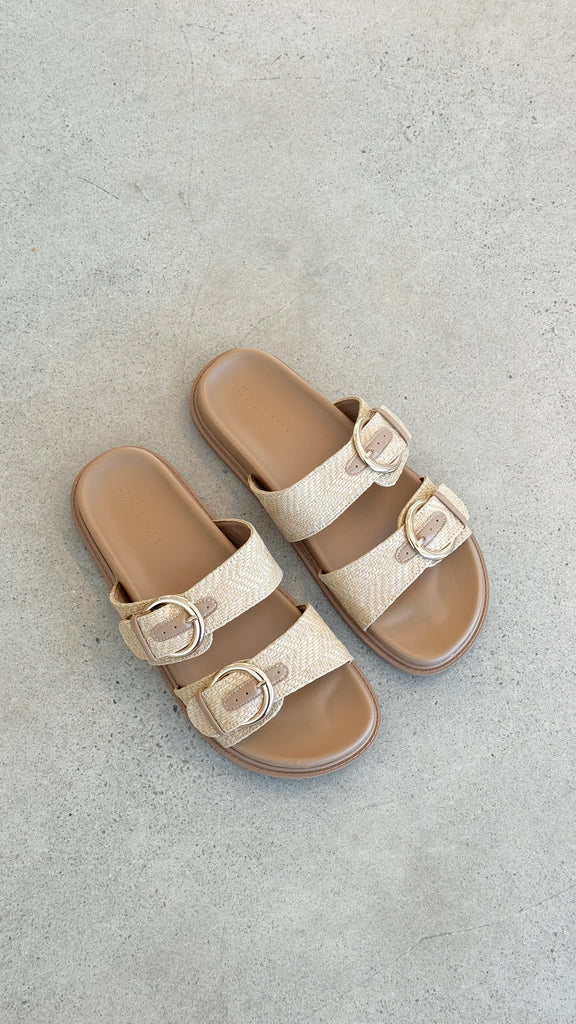 Wilmer Slides - Natural Raffia - Billy J