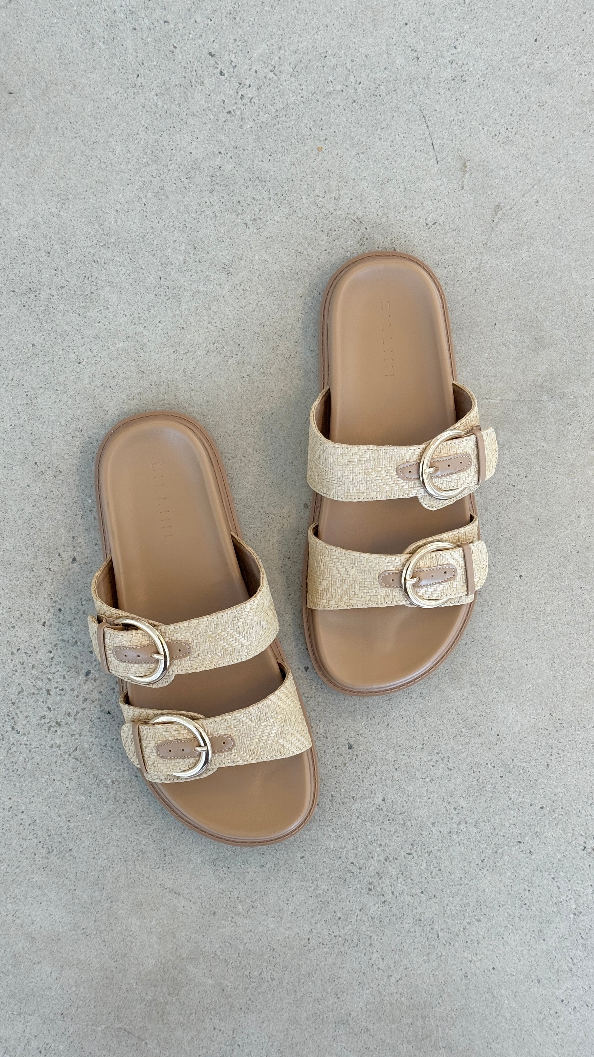 Wilmer Slides - Natural Raffia - Billy J