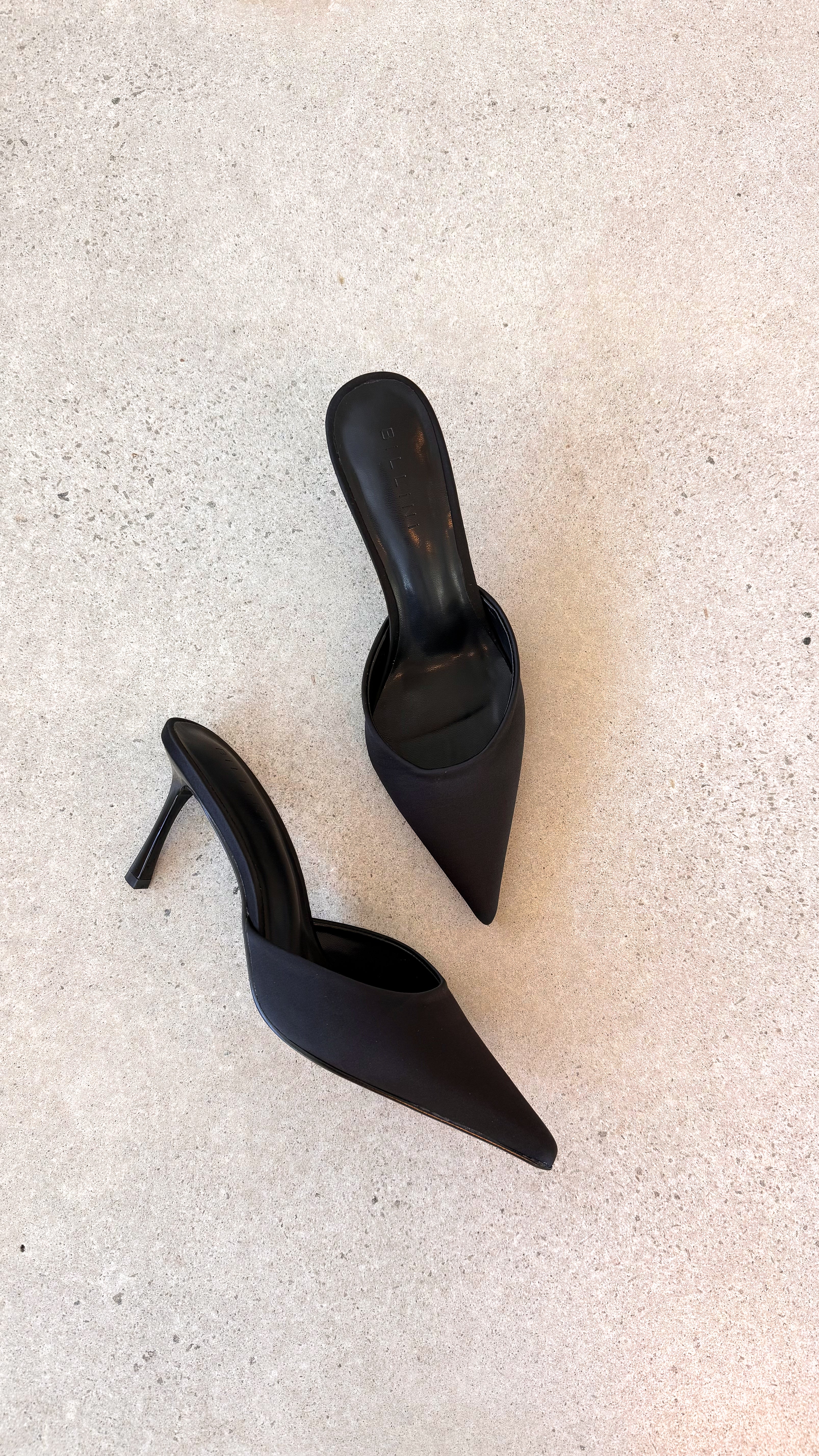 Xayden Heels - Black Satin - Billy J