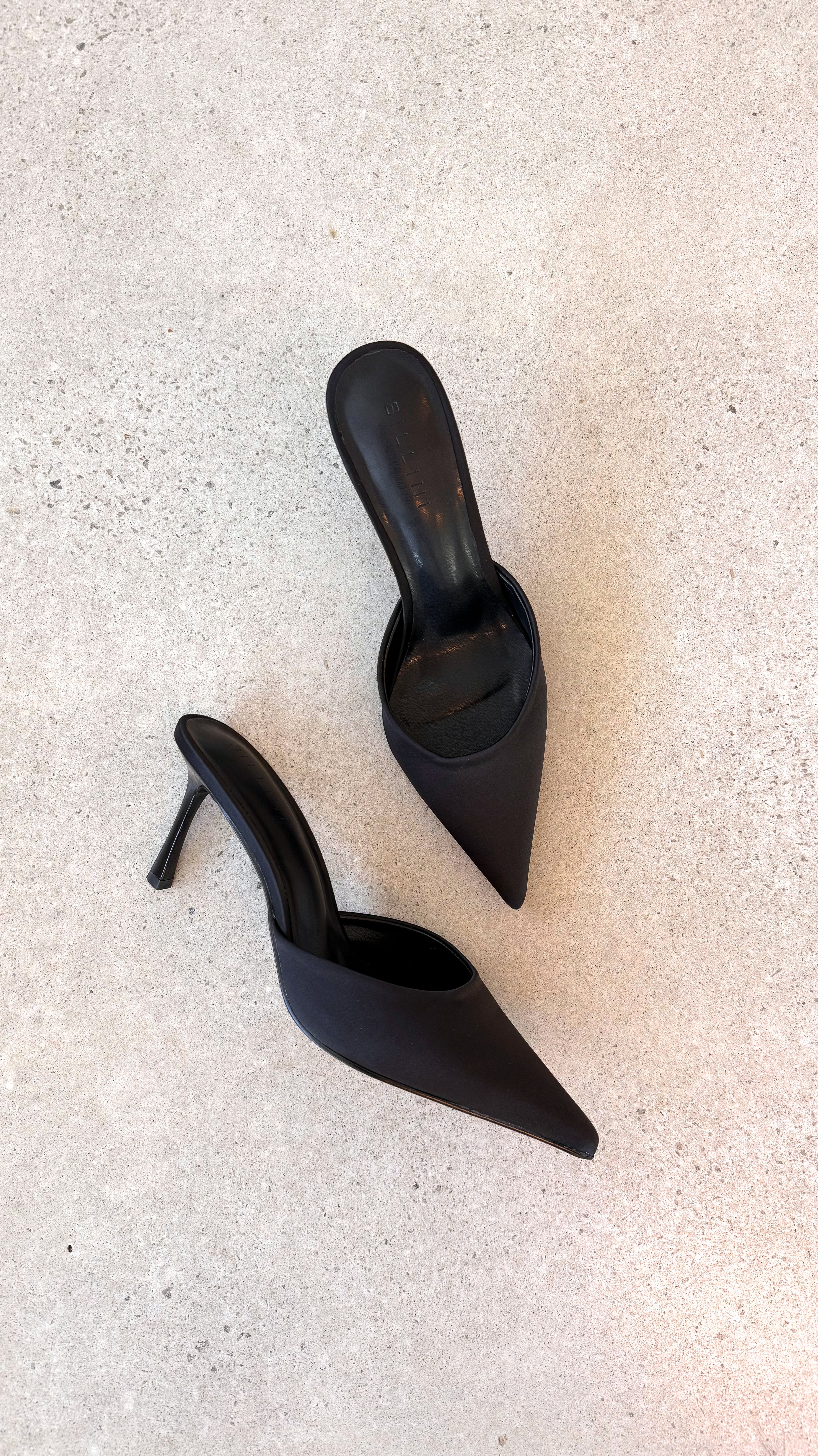 Xayden Heels - Black Satin - Billy J