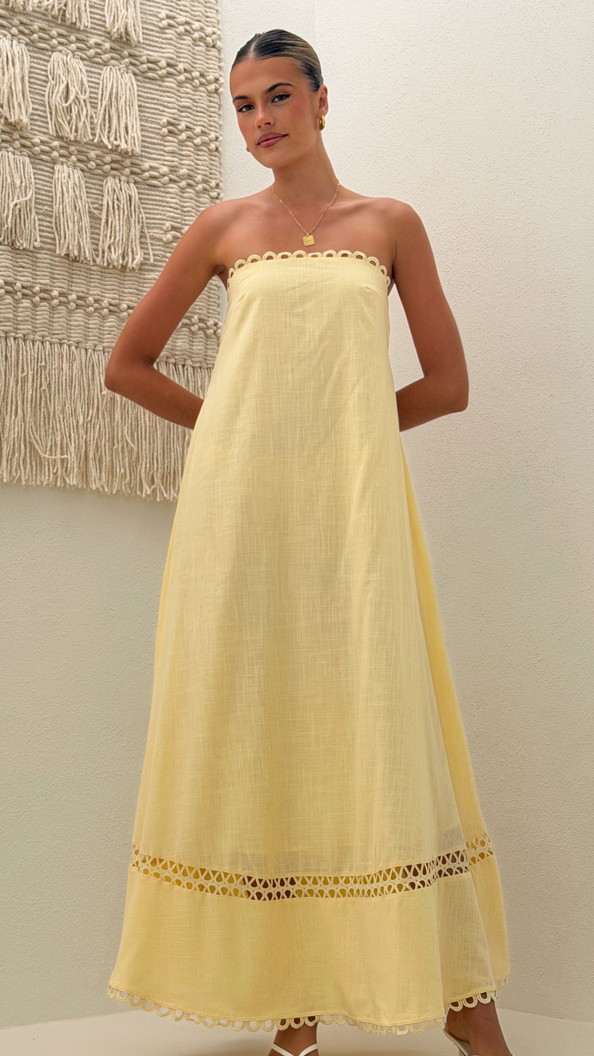 Sandra Maxi Dress - Yellow - Billy J