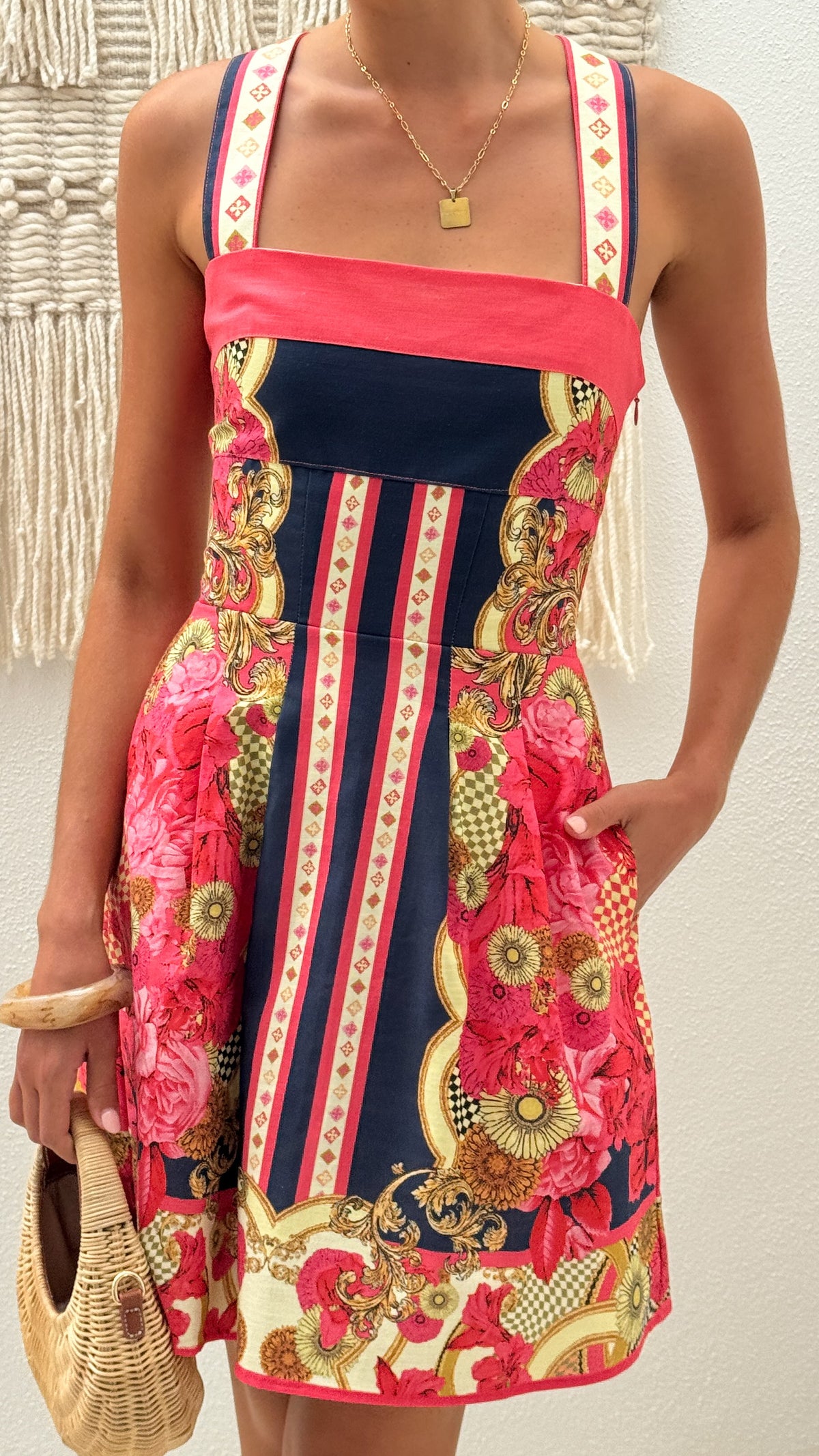 Milana Mini Dress - Navy/Pink - Billy J