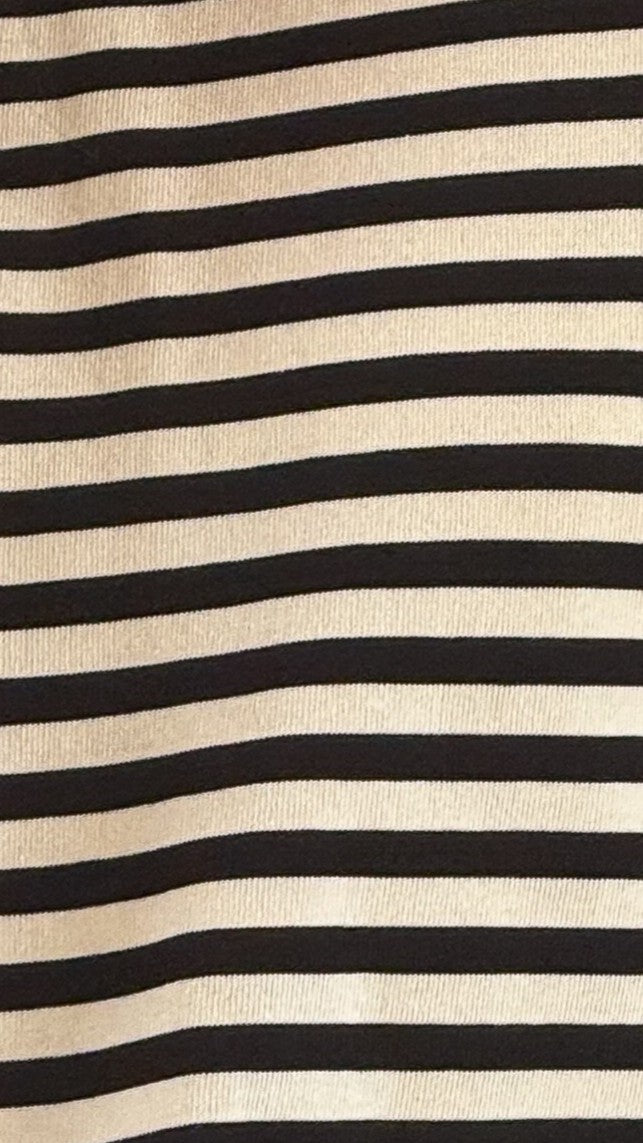 Solana Long Sleeve Top - Black/White Stripe - Billy J