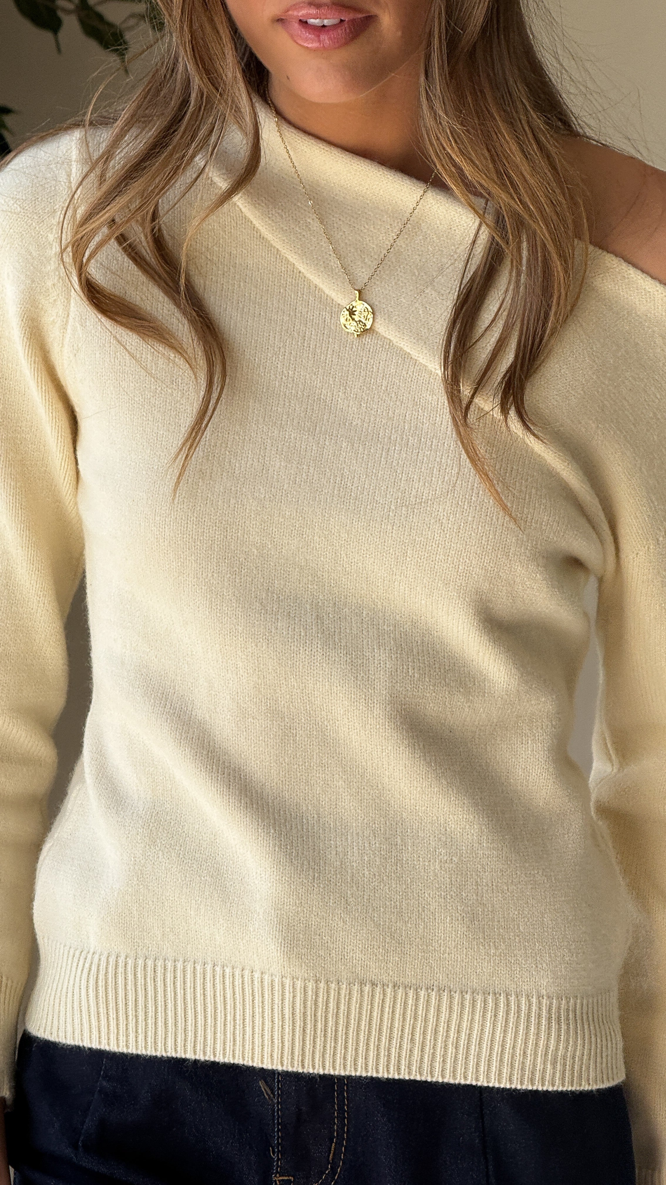 Briella Boat Neck Sweater - Butter - Billy J