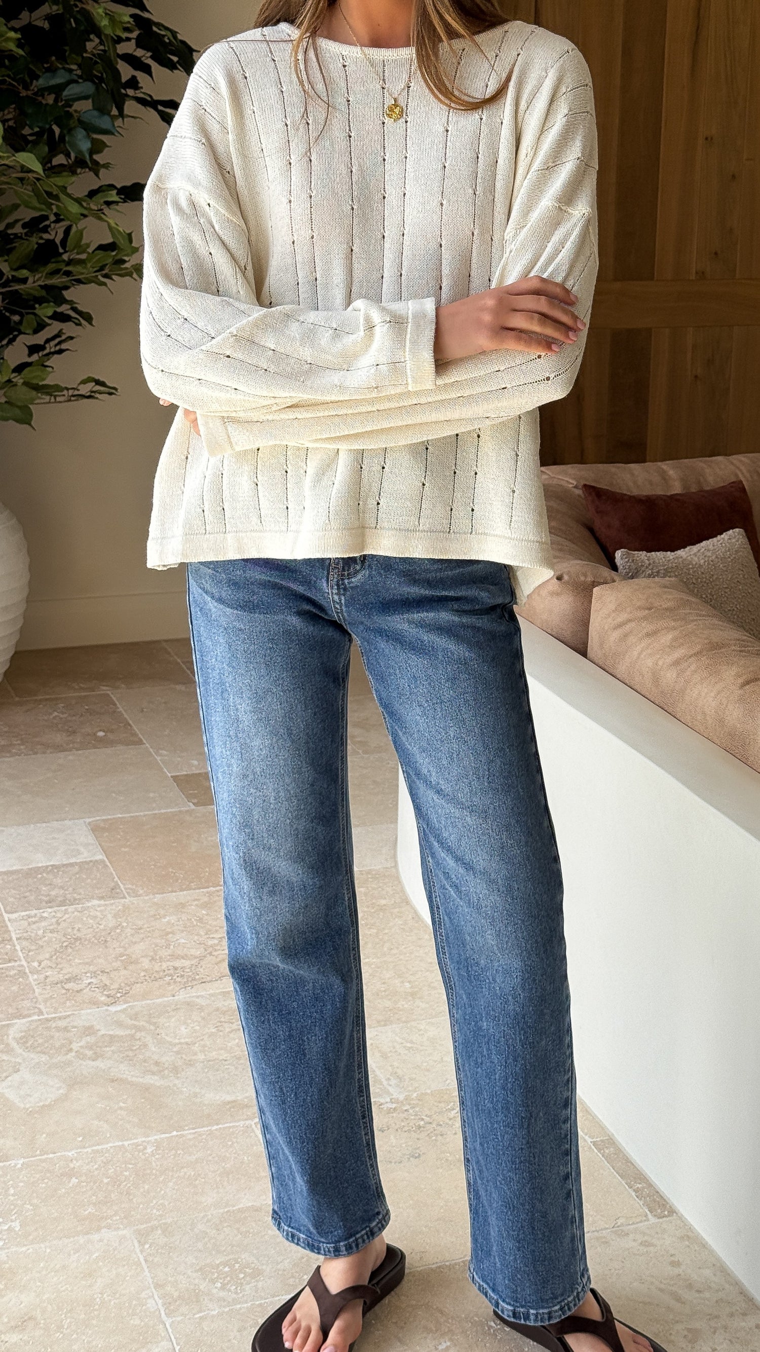 Zana Straight Leg Jeans - Mid Blue - Billy J