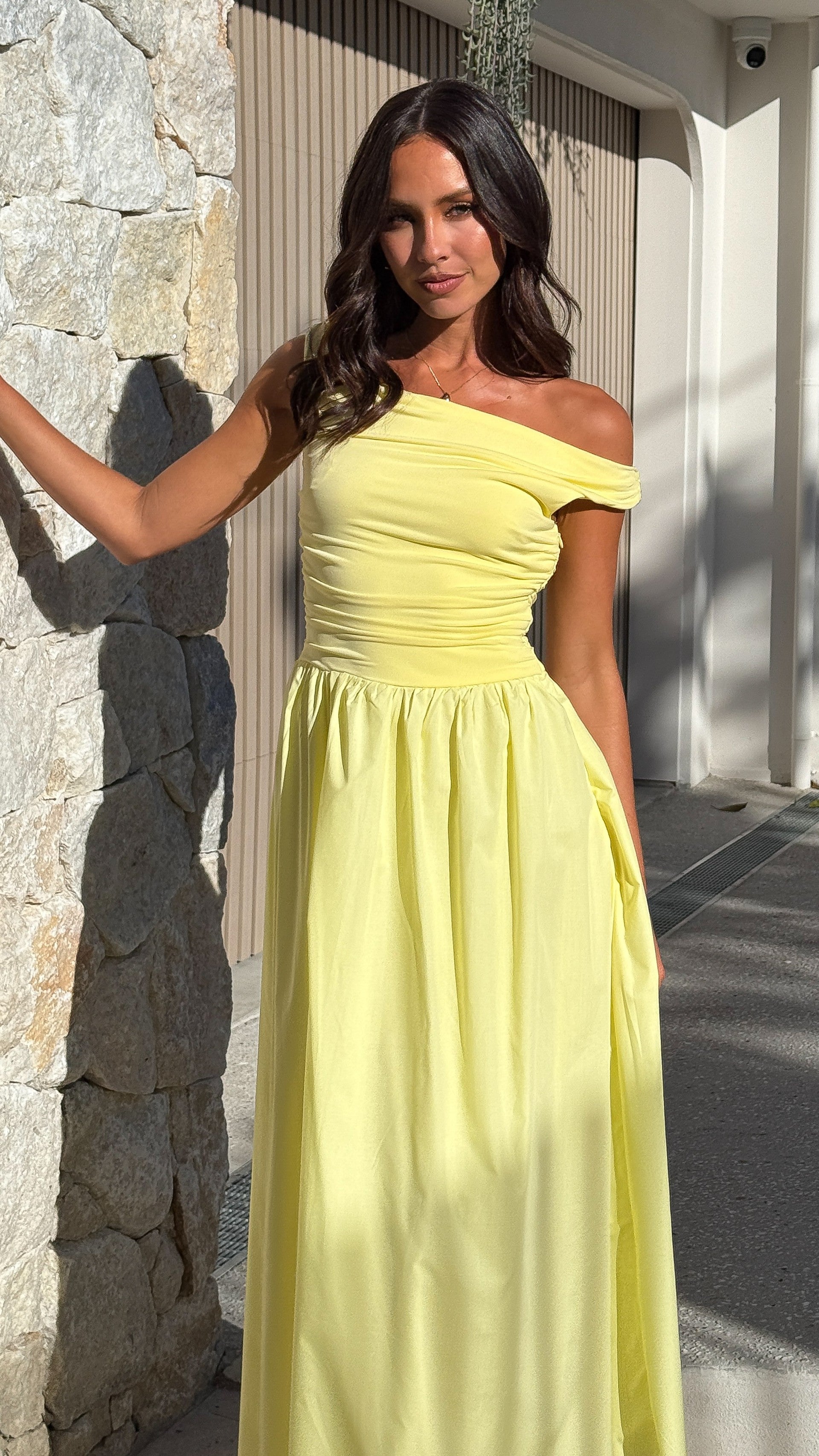 Immy Midi Dress - Yellow - Billy J