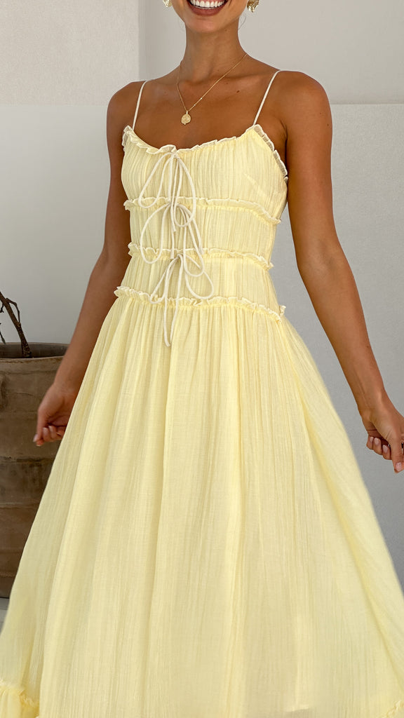 Halo Maxi Dress - Lemon - Billy J