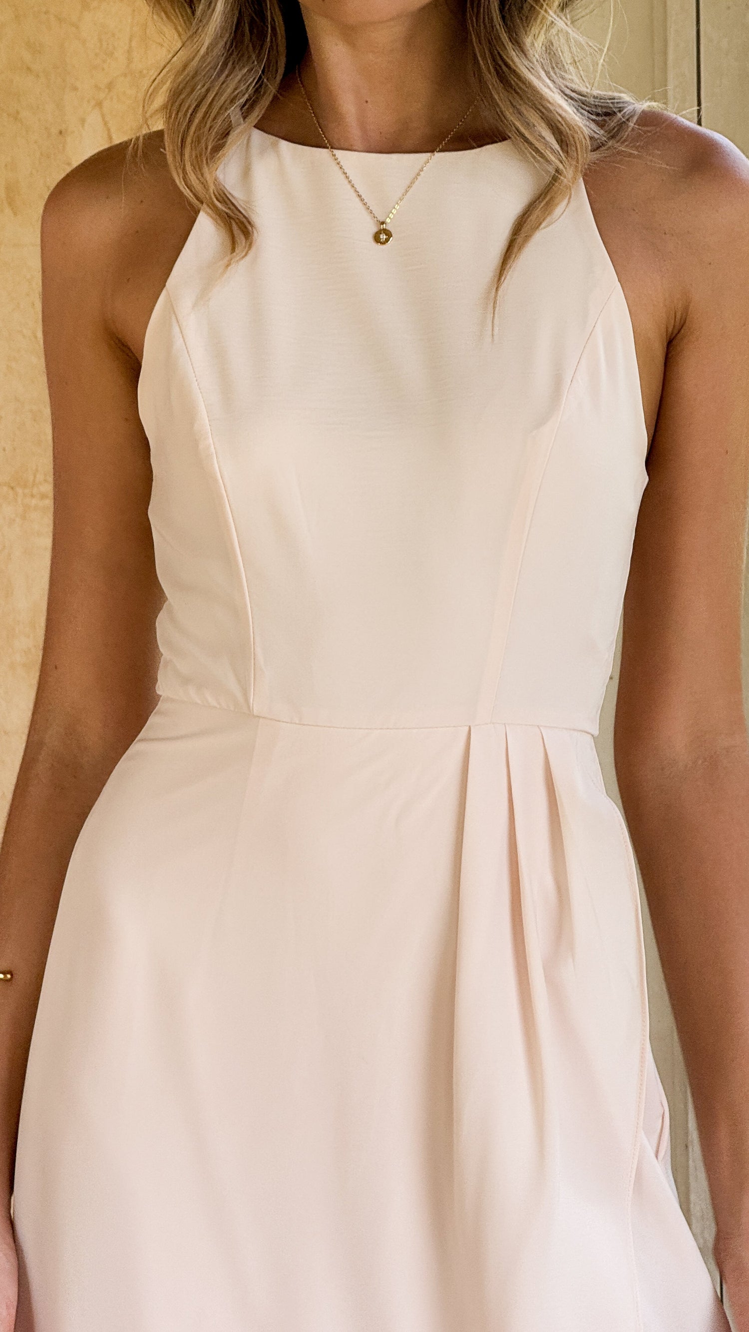 Genevieve Boat Neck Maxi Dress - Ivory - Billy J
