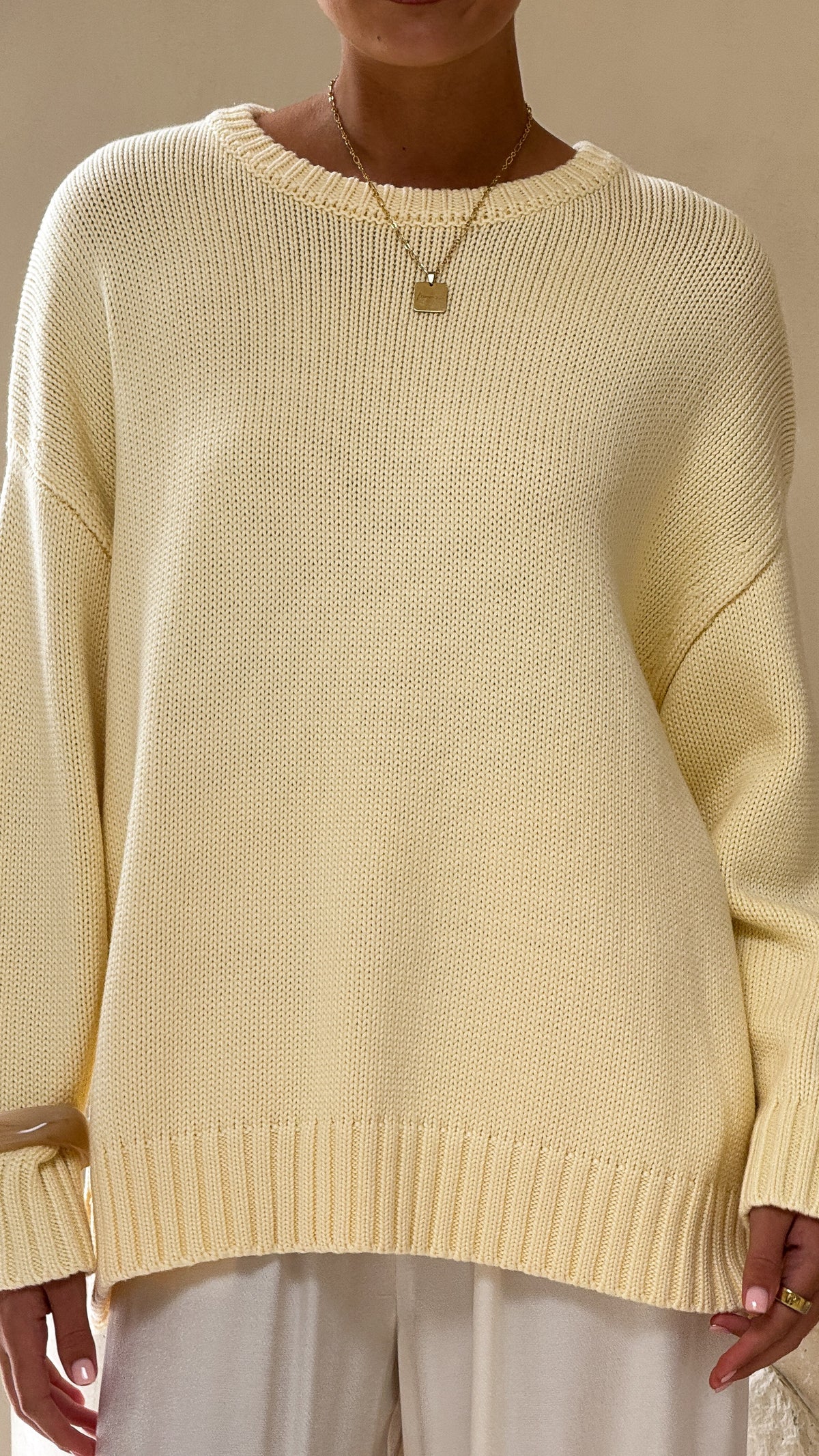 Dara Knitted Sweater - Butter Yellow - Billy J