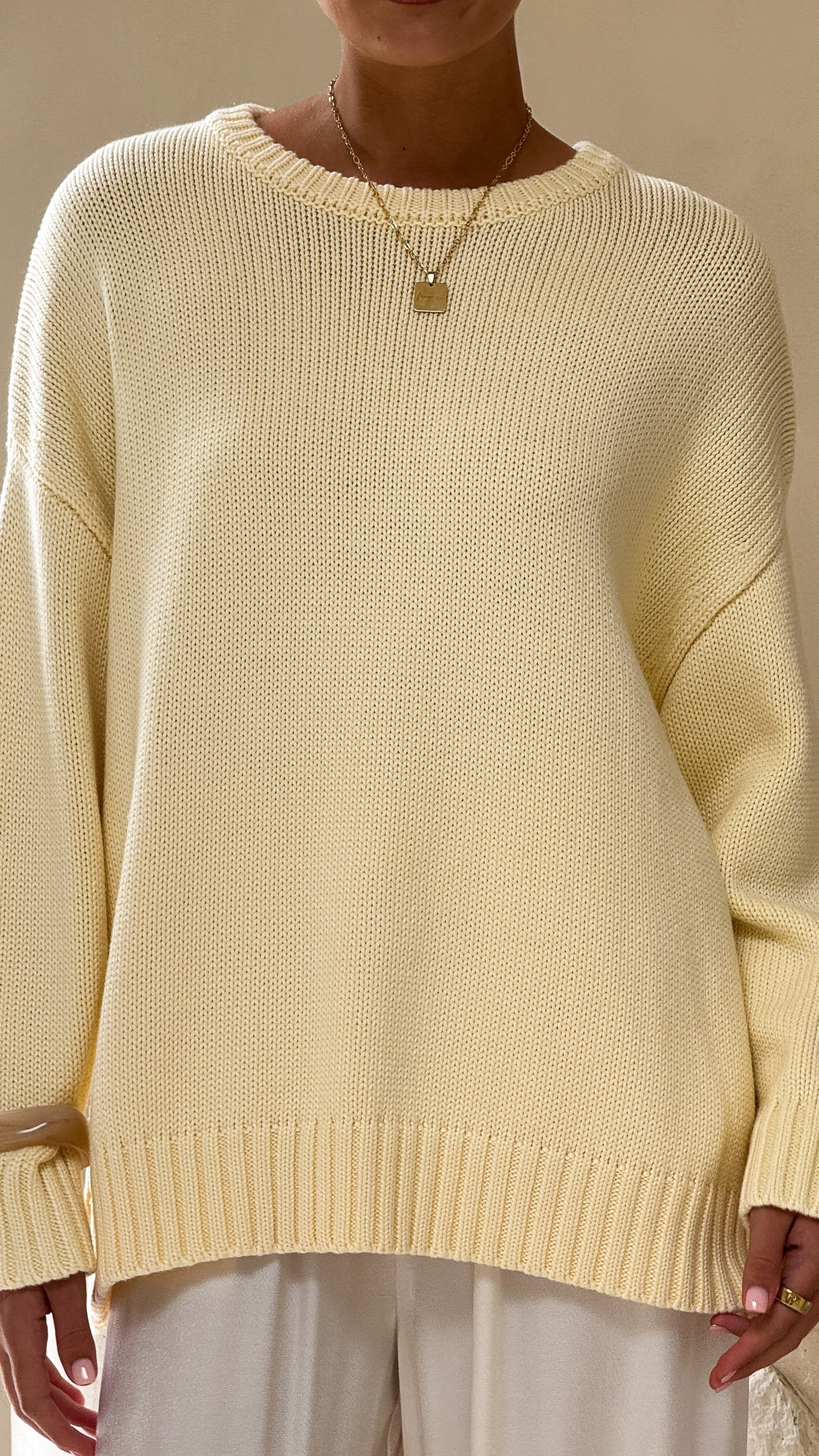 Dara Knitted Sweater - Butter Yellow - Billy J