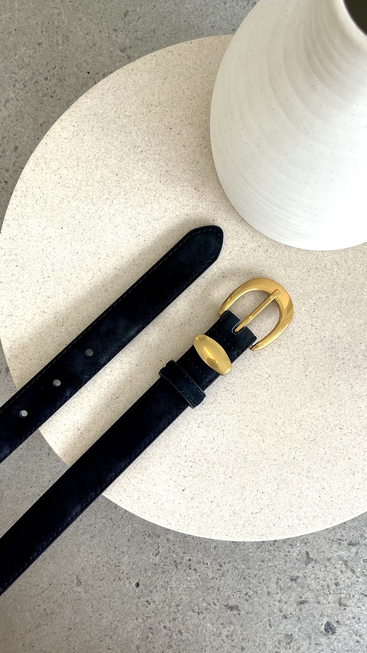 Maya Faux Leather Belt - Black - Billy J