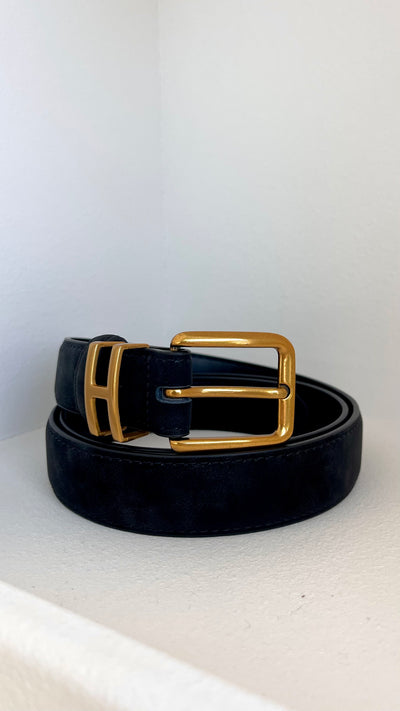 Load image into Gallery viewer, Lara Leather Belt - Black - Billy J
