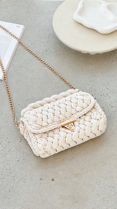 Load image into Gallery viewer, Annabel Chunky Plaited Handbag - Light Cream - Billy J
