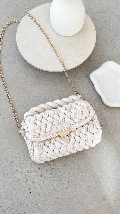 Load image into Gallery viewer, Annabel Chunky Plaited Handbag - Light Cream - Billy J
