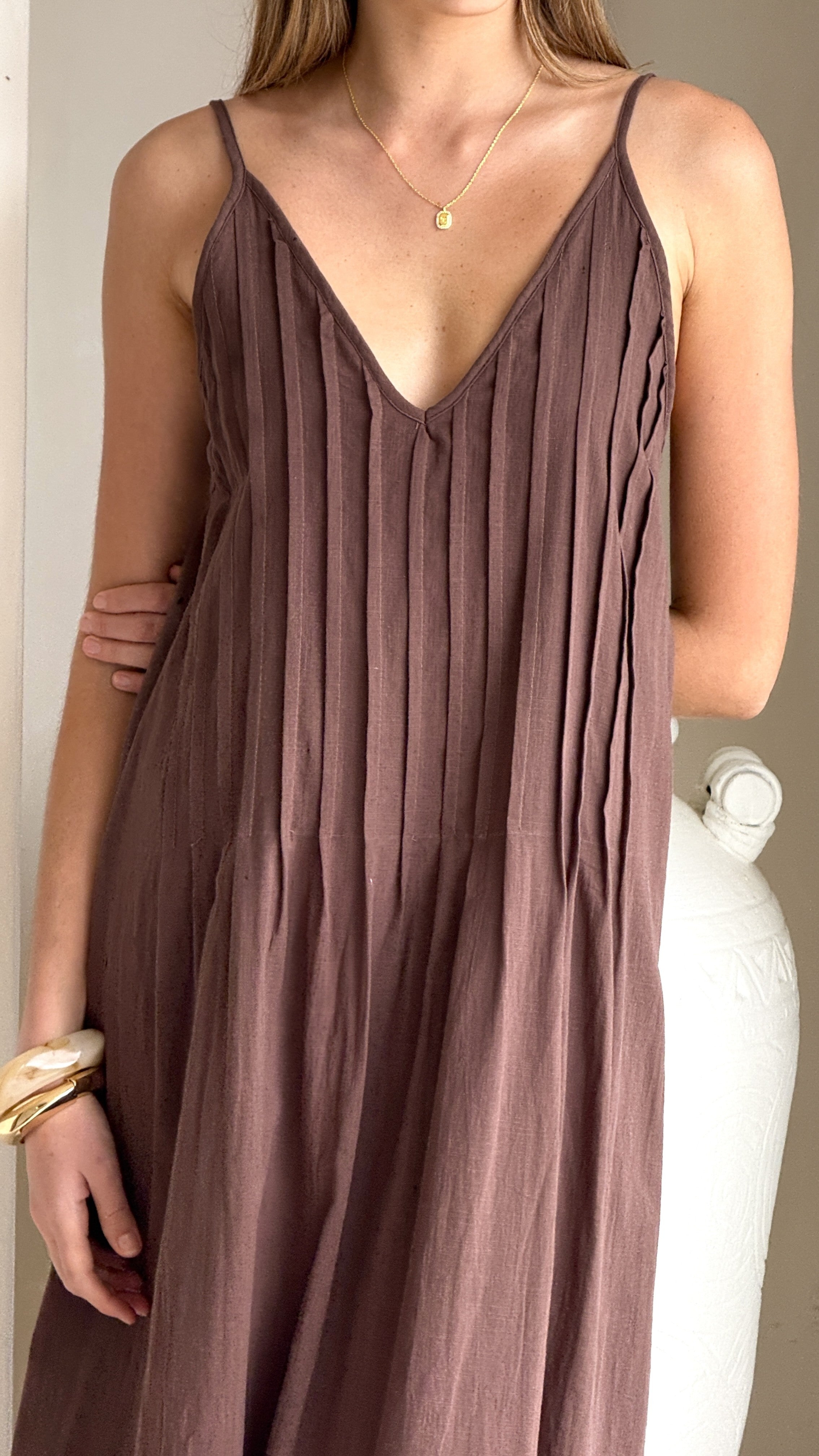 Aspen Maxi Dress - Chocolate - Billy J
