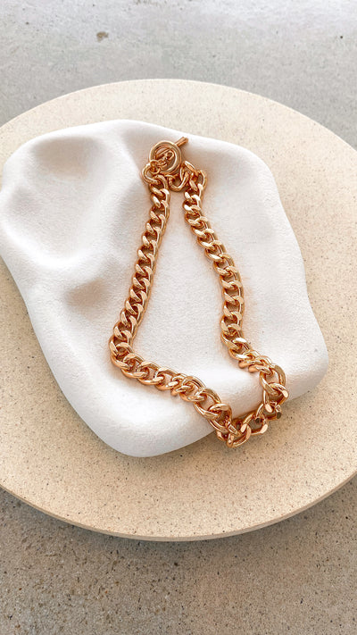 Load image into Gallery viewer, Chunky Fob Chain Necklace - Gold - Billy J
