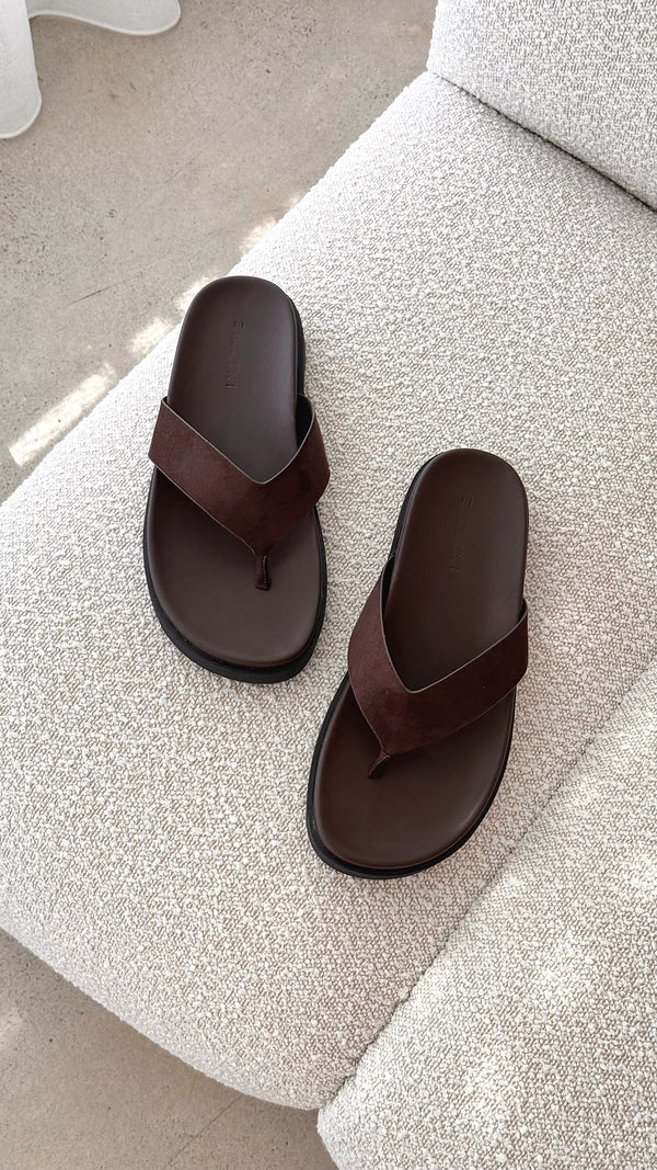 Aila Thong - Dark Cacao Suede - Billy J