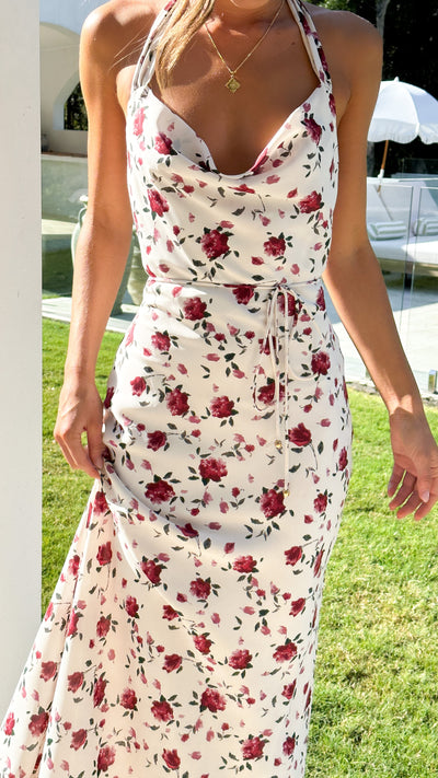 Load image into Gallery viewer, Rosie Maxi Dress - Rose Print
