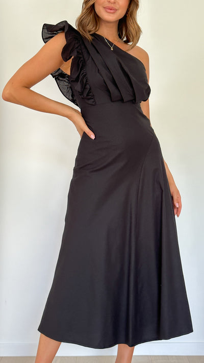 Load image into Gallery viewer, Stassie Midi Dress - Black
