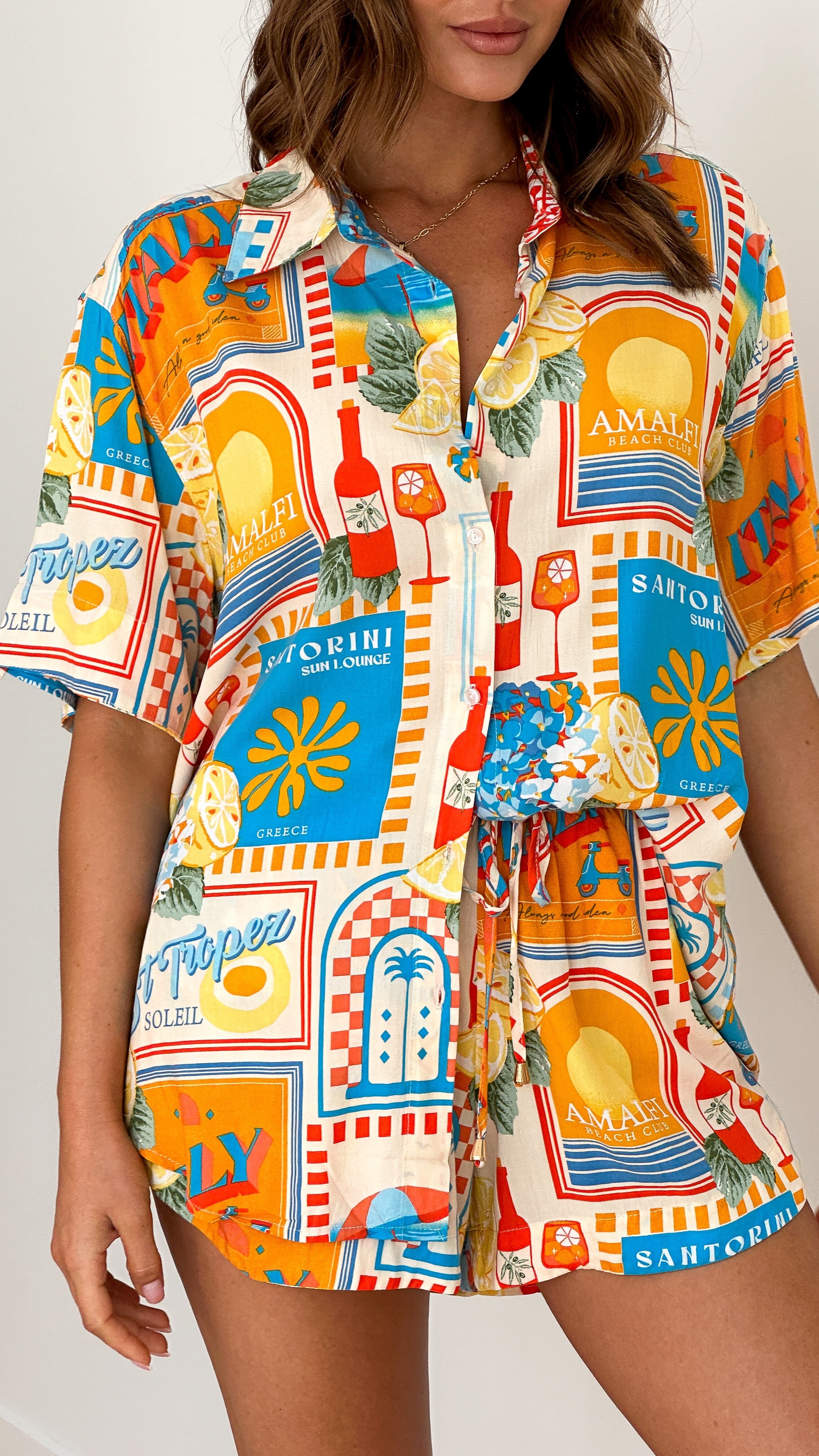 Lola Shirt - Sun Lounger Print