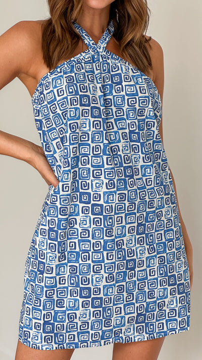 Load image into Gallery viewer, Nisi Mini Dress - Ocean Print
