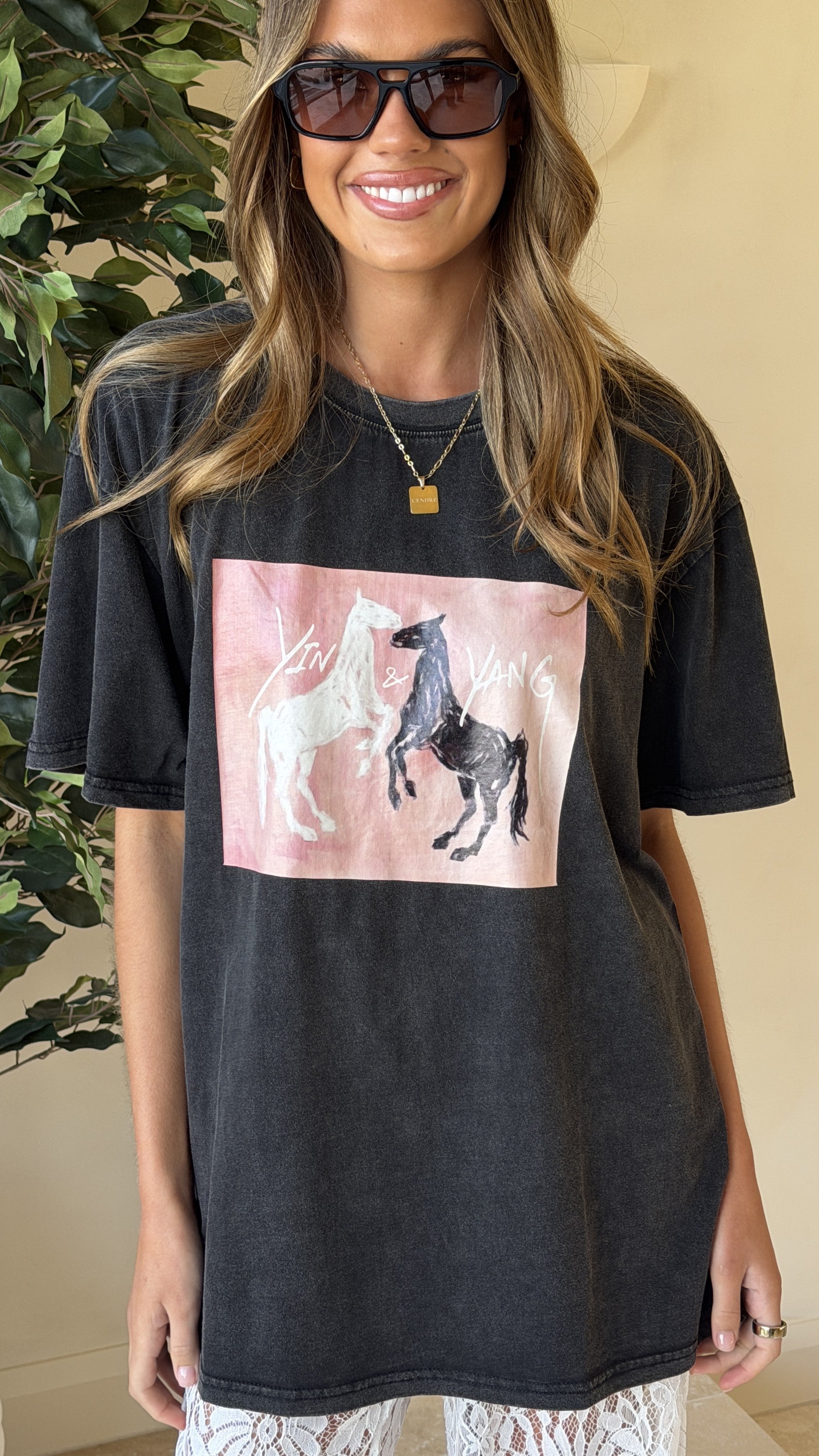 Avery Oversized Tee - Washed Black - Billy J
