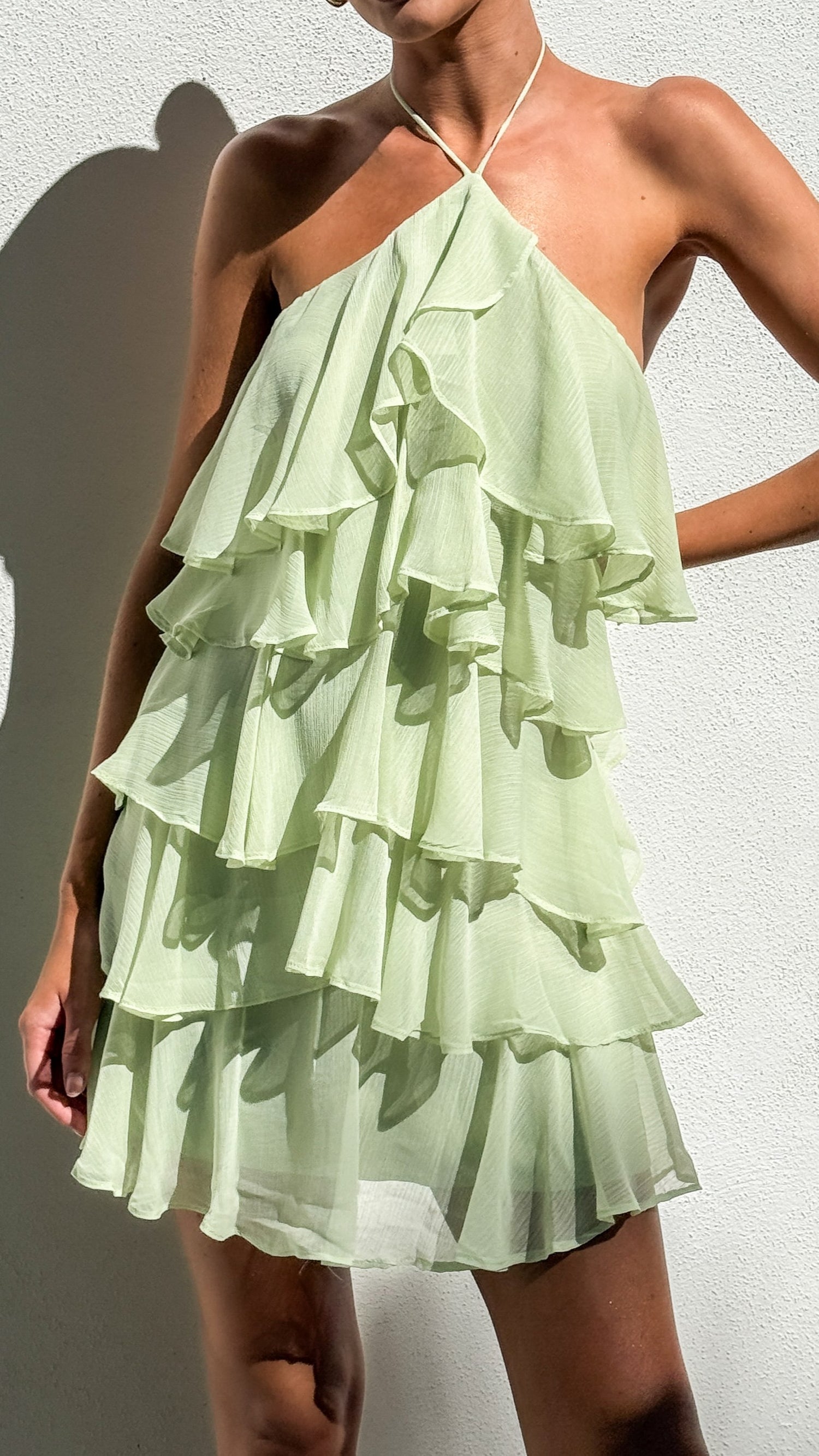 Soho Mini Dress - Sage - Billy J