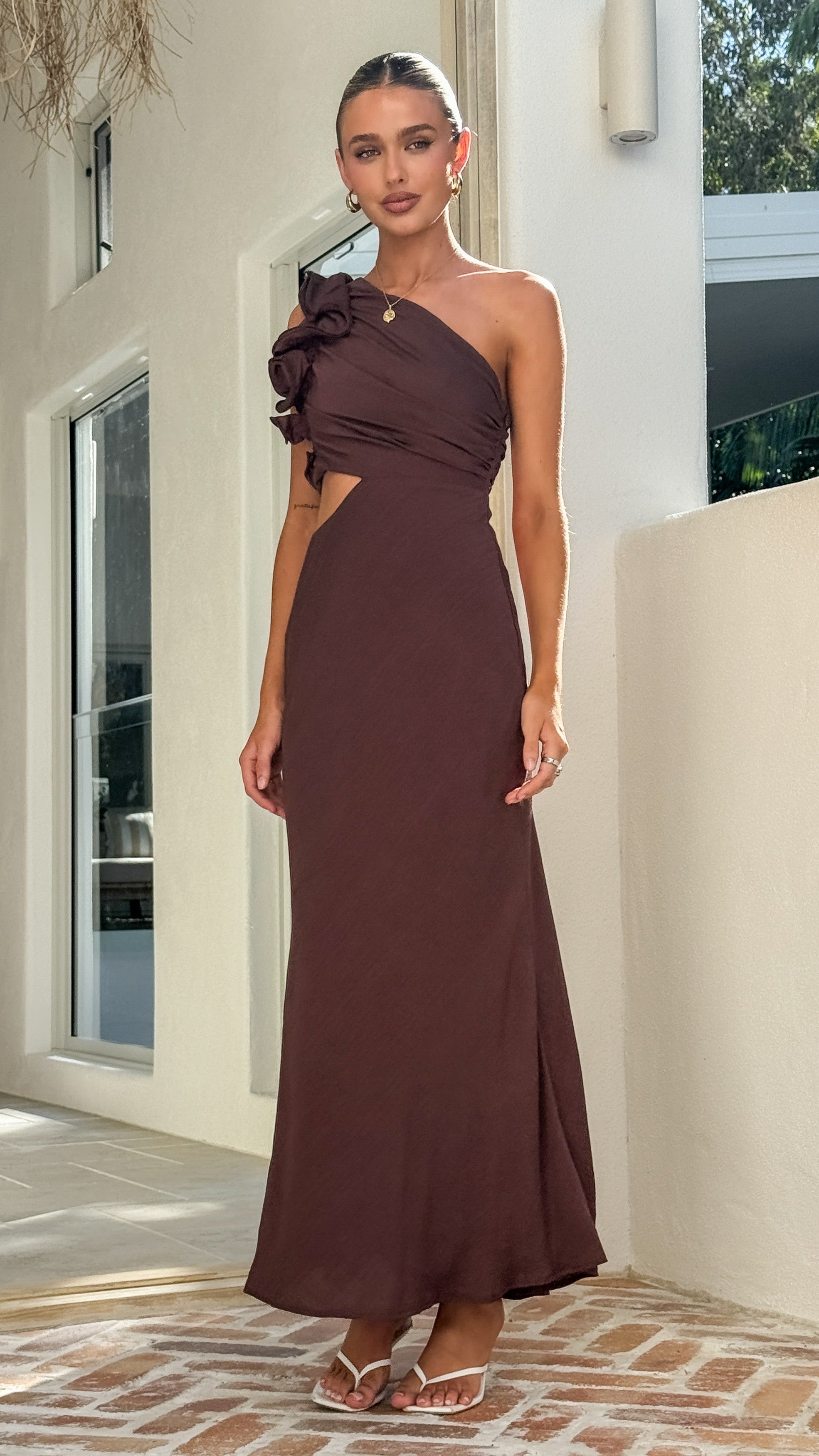Amina Maxi Dress - Chocolate - Billy J