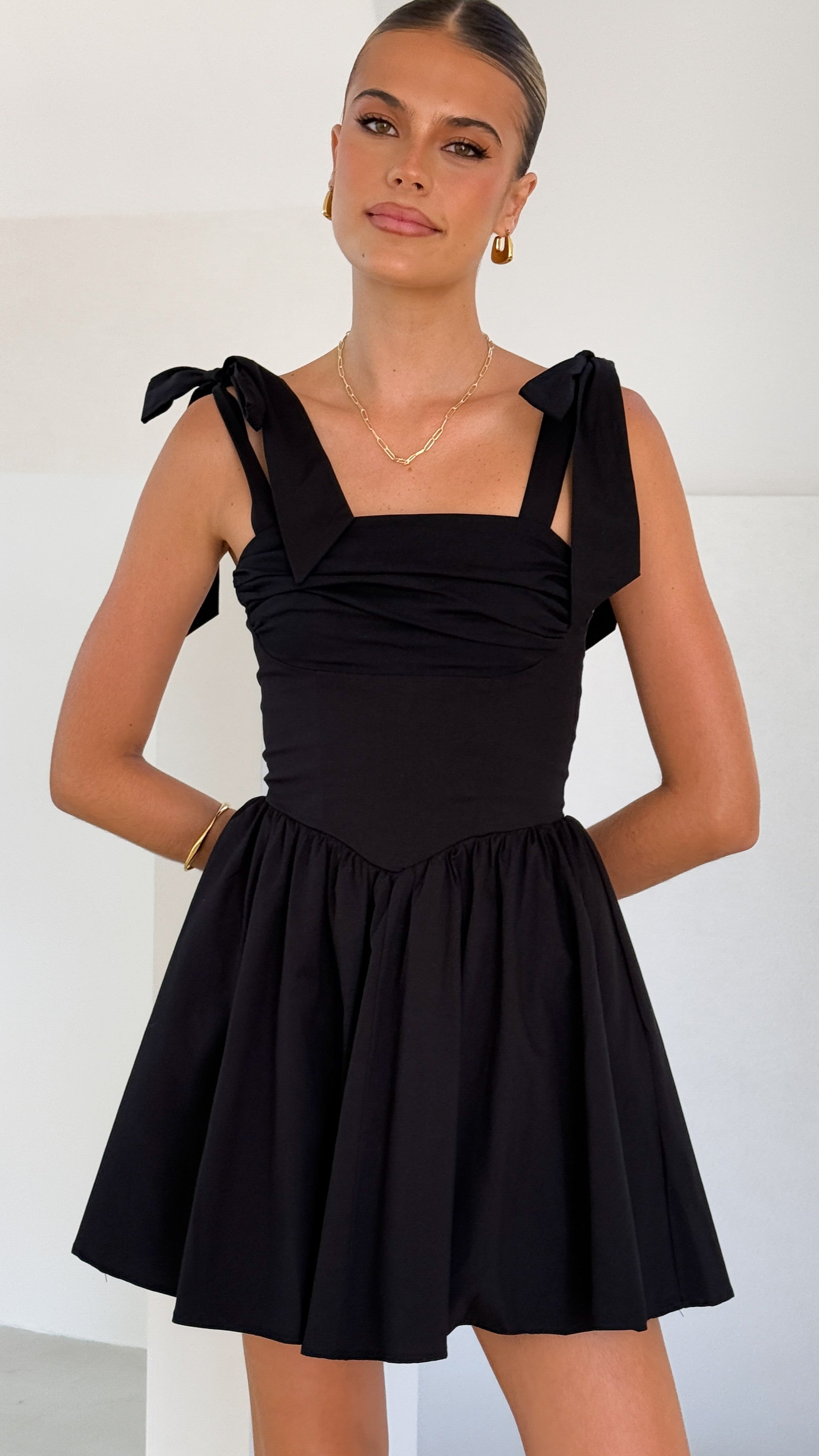 Haisley Mini Dress - Black - Billy J