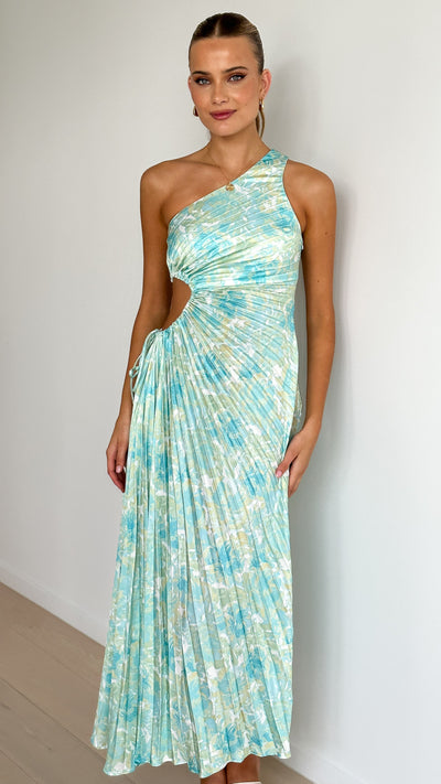 Load image into Gallery viewer, Laken Maxi Dress - Green Floral - Billy J
