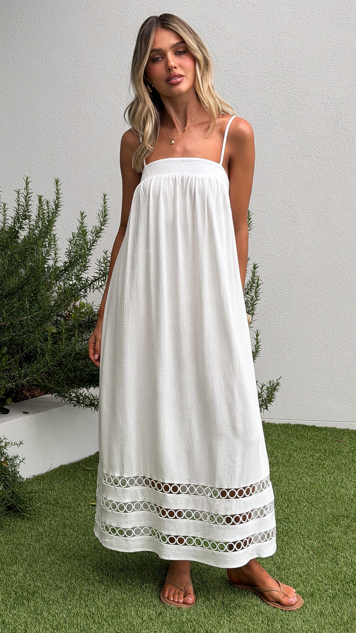 Claire Maxi Dress - White - Billy J