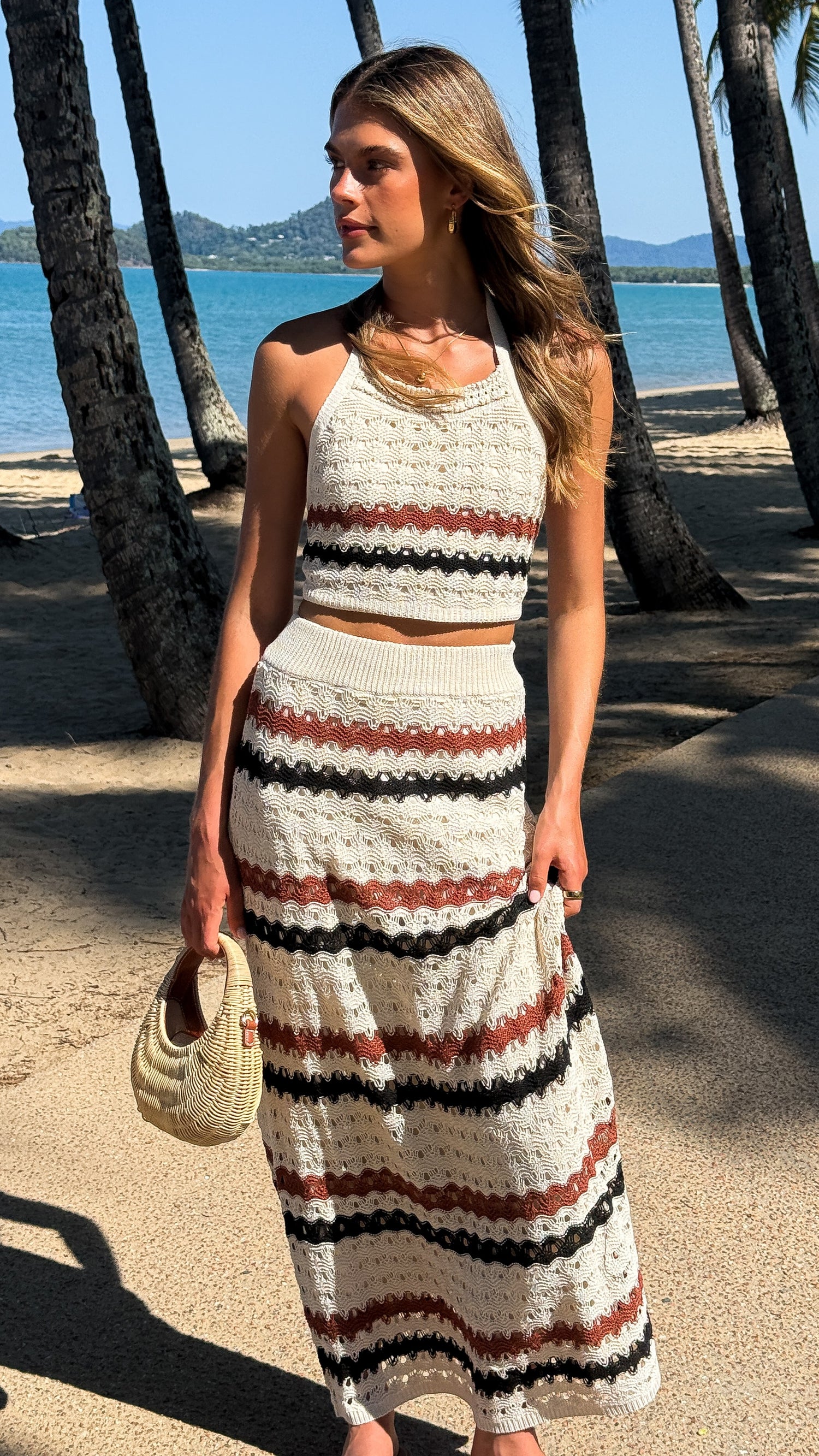Kamali Maxi Skirt - Natural Stripe - Billy J