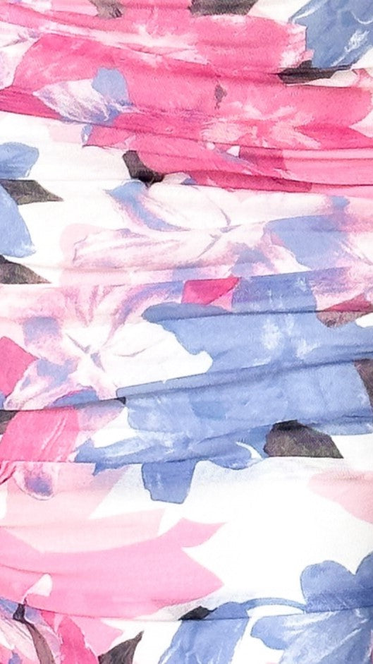 Kylie Maxi Dress - Pink/Blue Floral - Billy J