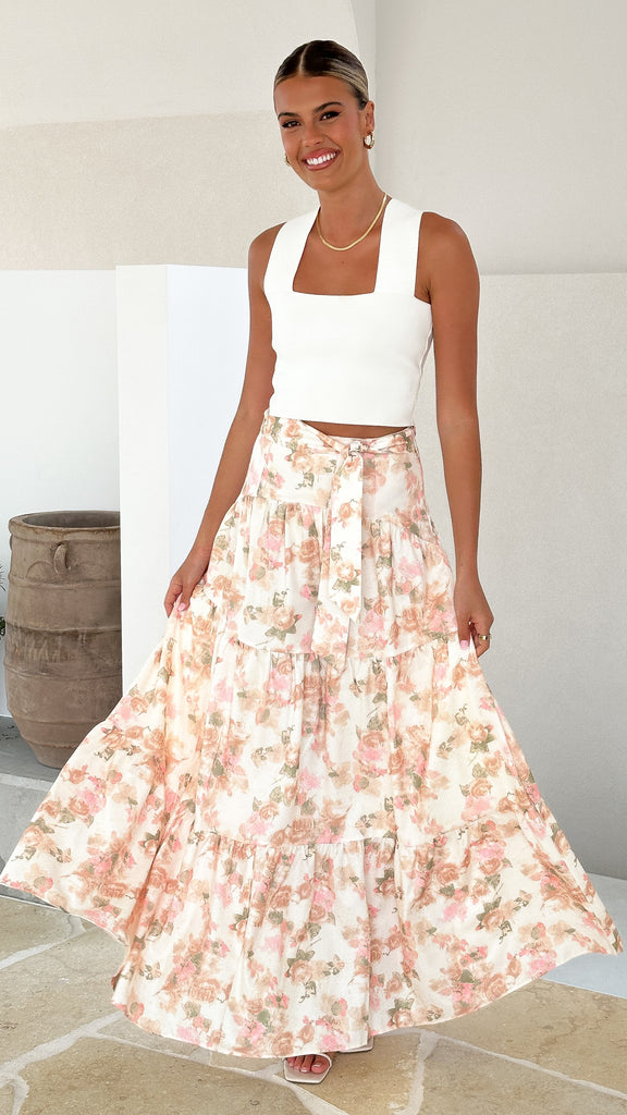 Bahari Maxi Skirt - Blossom Print - Billy J