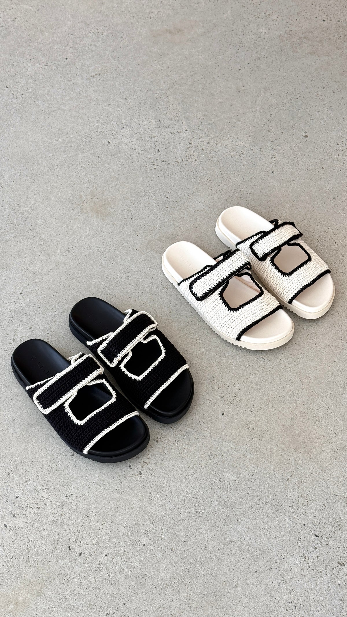 Abbot Sandals - Black / White Contrast - Billy J