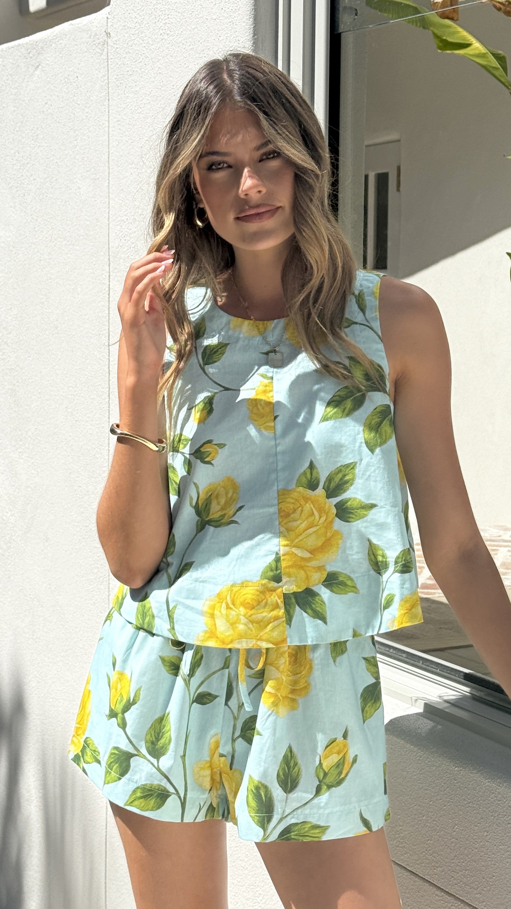 Alma Shorts - Lemon/Aqua Floral - Billy J