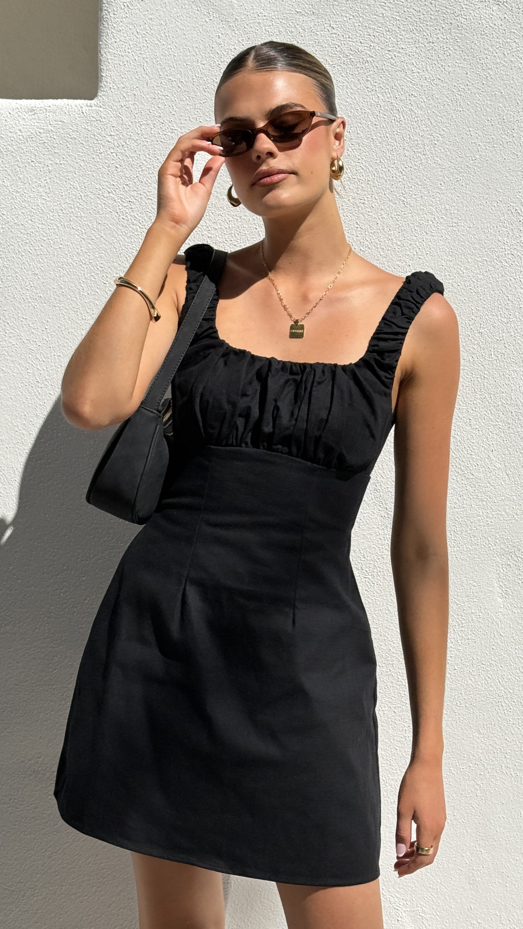 Adley Mini Dress - Black - Billy J