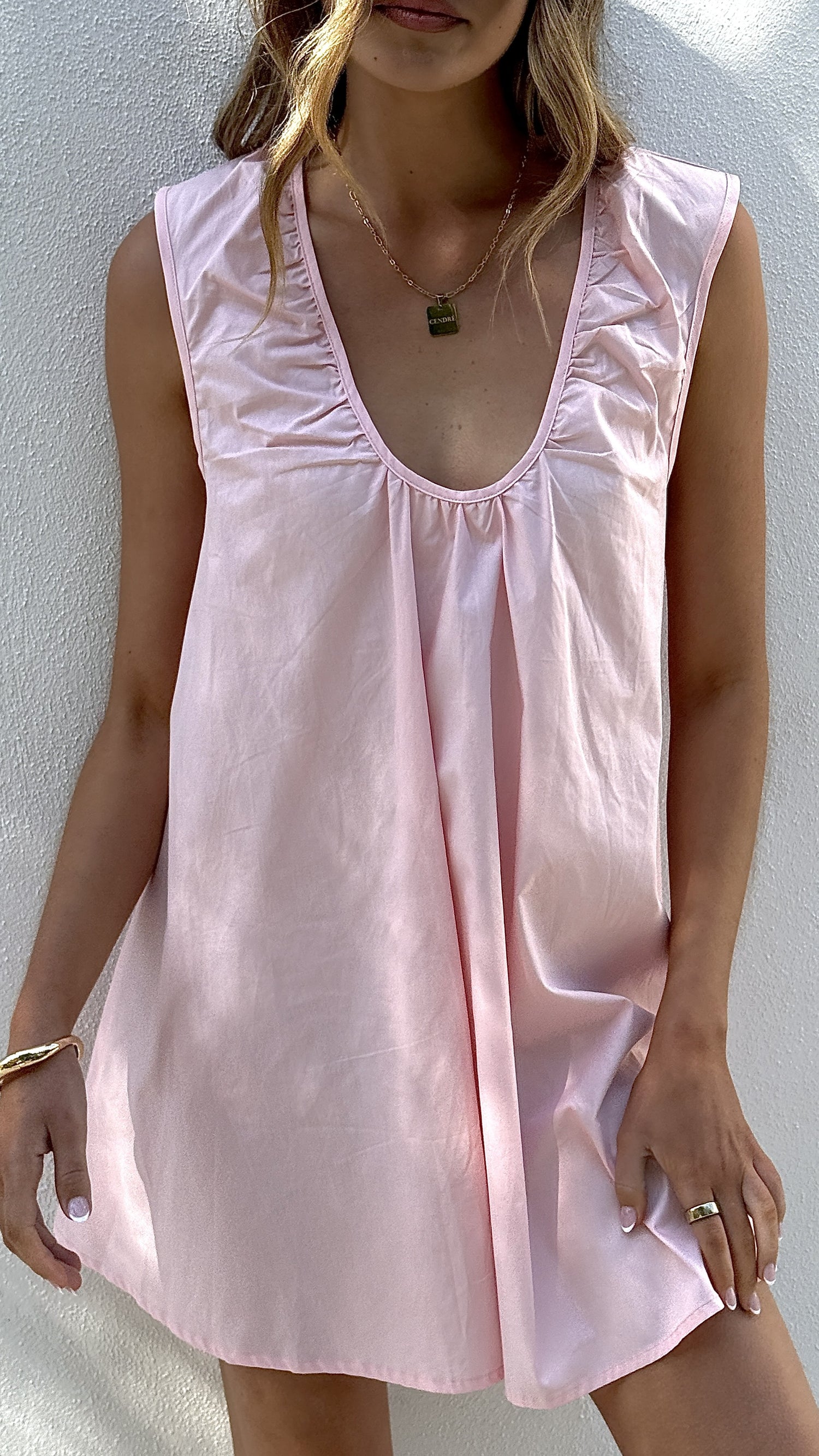 Vanessa Oversized Mini Dress - Pink - Billy J