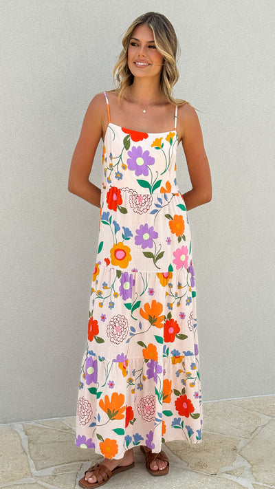 Load image into Gallery viewer, Cadiz Midi Dress - Amsterdam Print - Billy J
