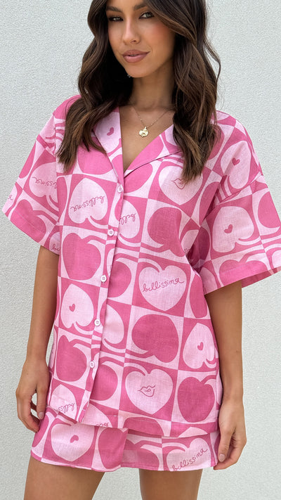 Load image into Gallery viewer, Abilene Button Up Shirt - Pink - Billy J
