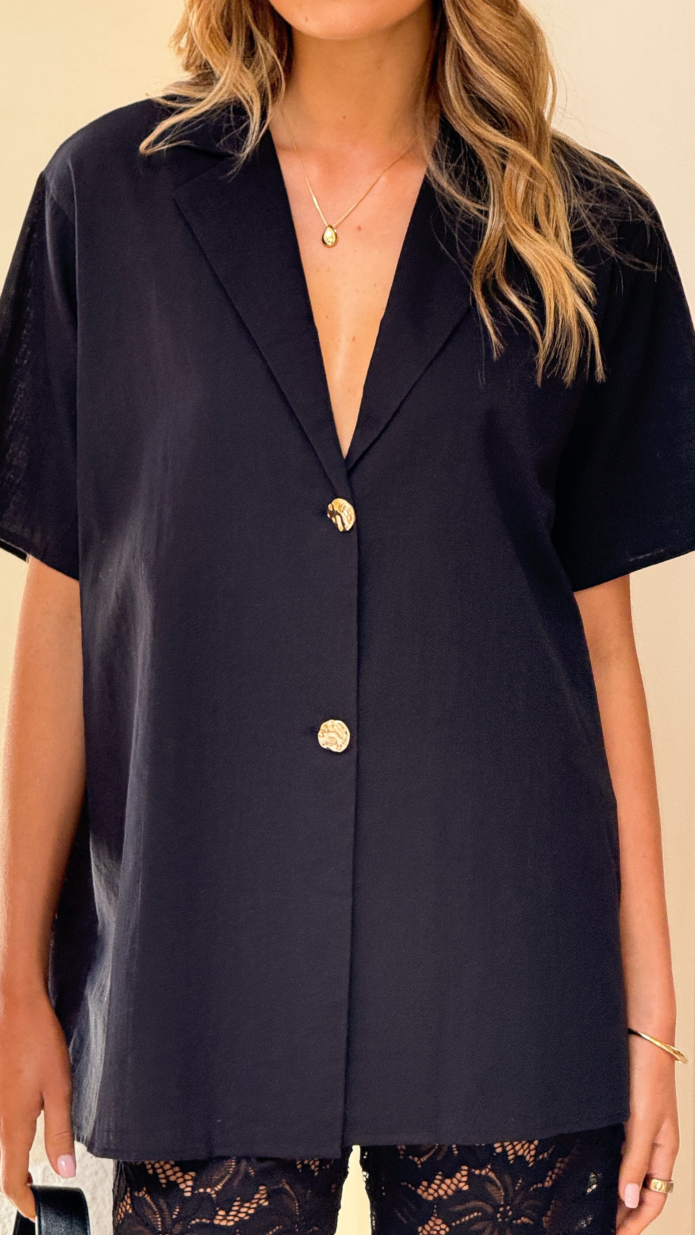 Azura Shirt And Pants Set - Black - Billy J