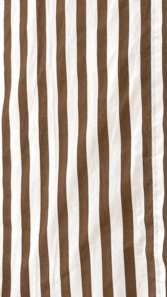Zoah Long Sleeve Button Up Shirt - Choc/Champagne Stripe - Billy J