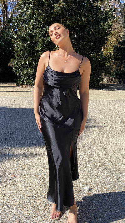 Load image into Gallery viewer, Celina Midi Dress - Black - Billy J
