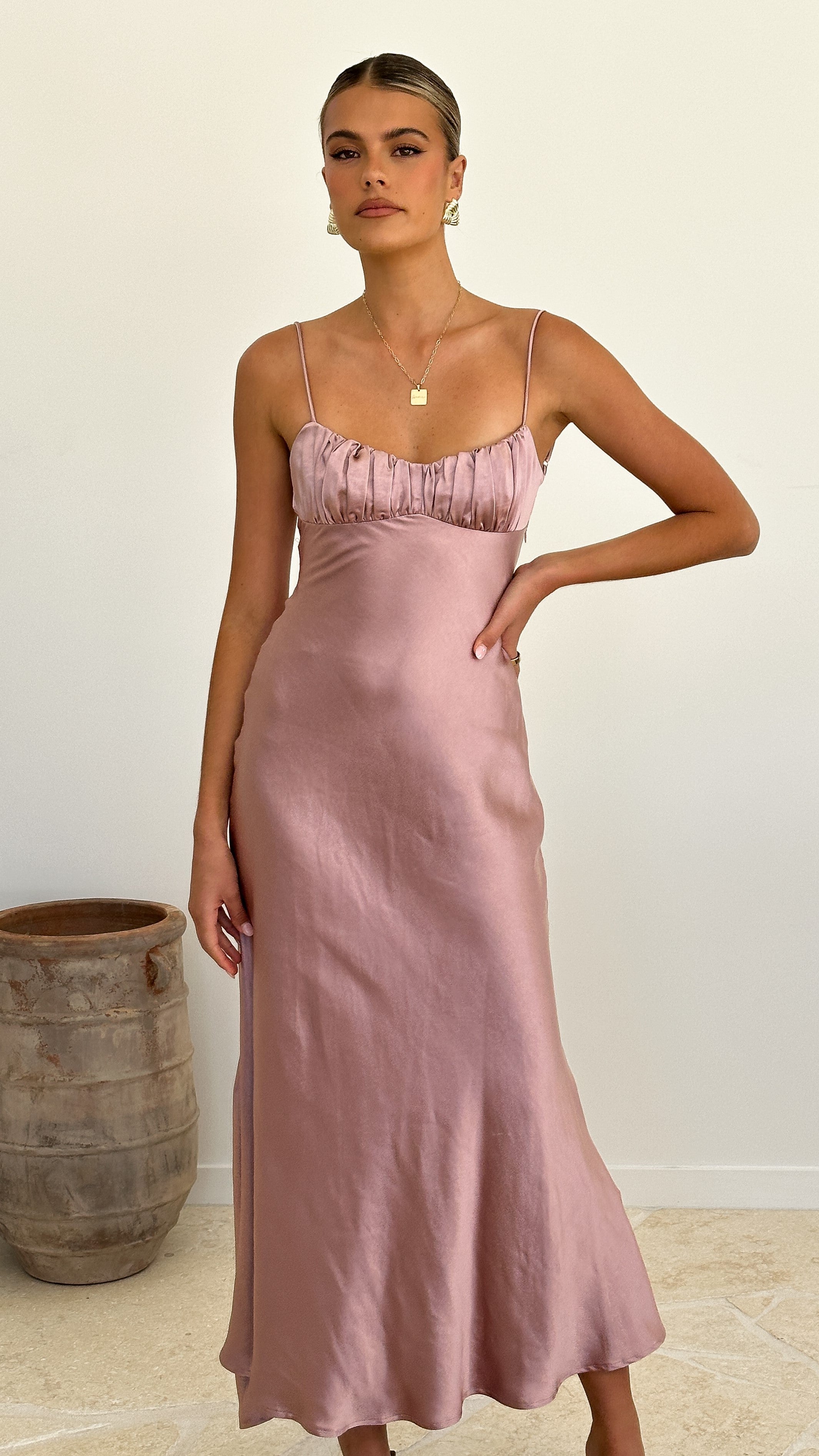 Rue Maxi Dress - Dusty Pink - Billy J