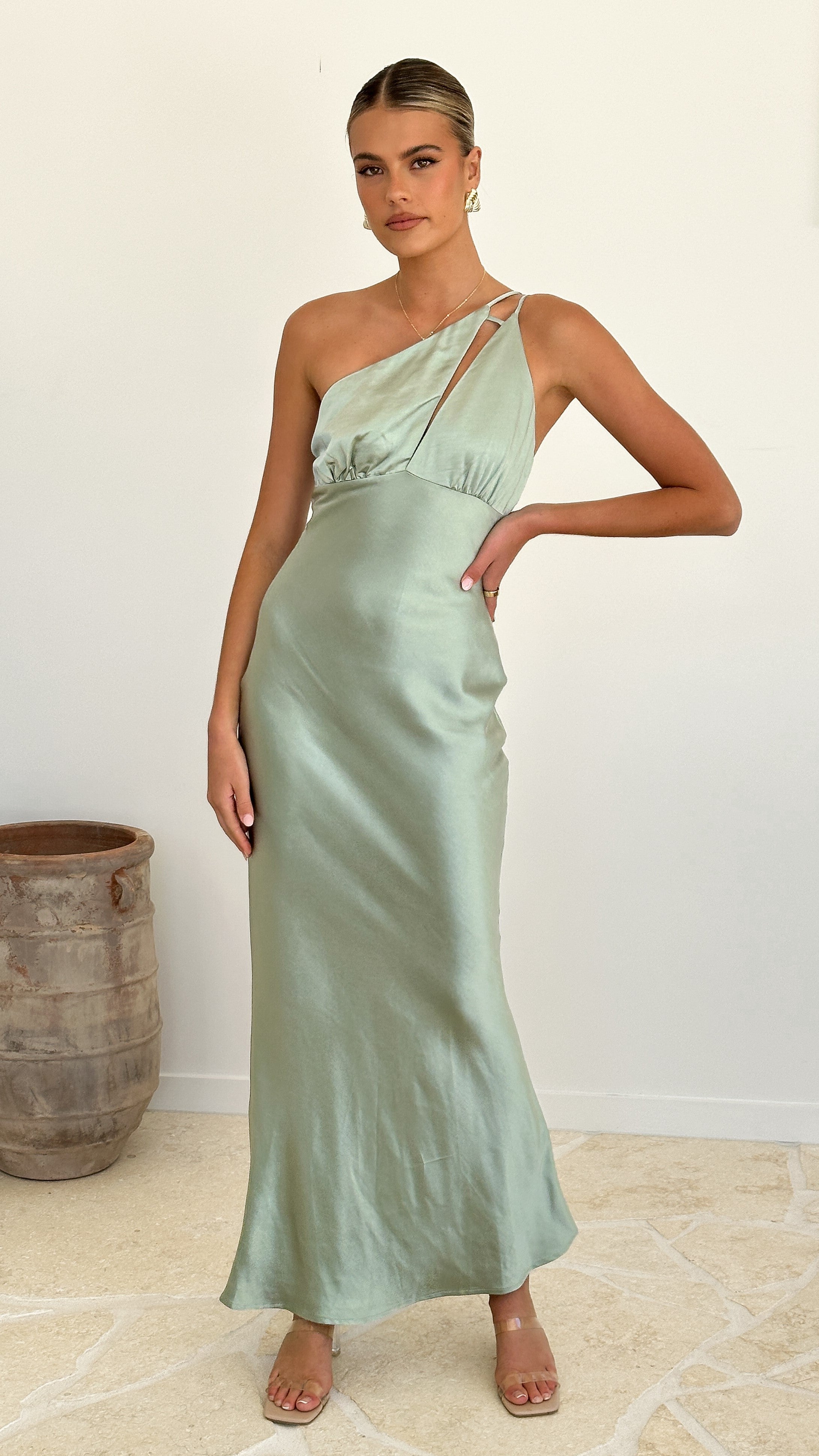 Hailey Maxi Dress - Sage - Billy J