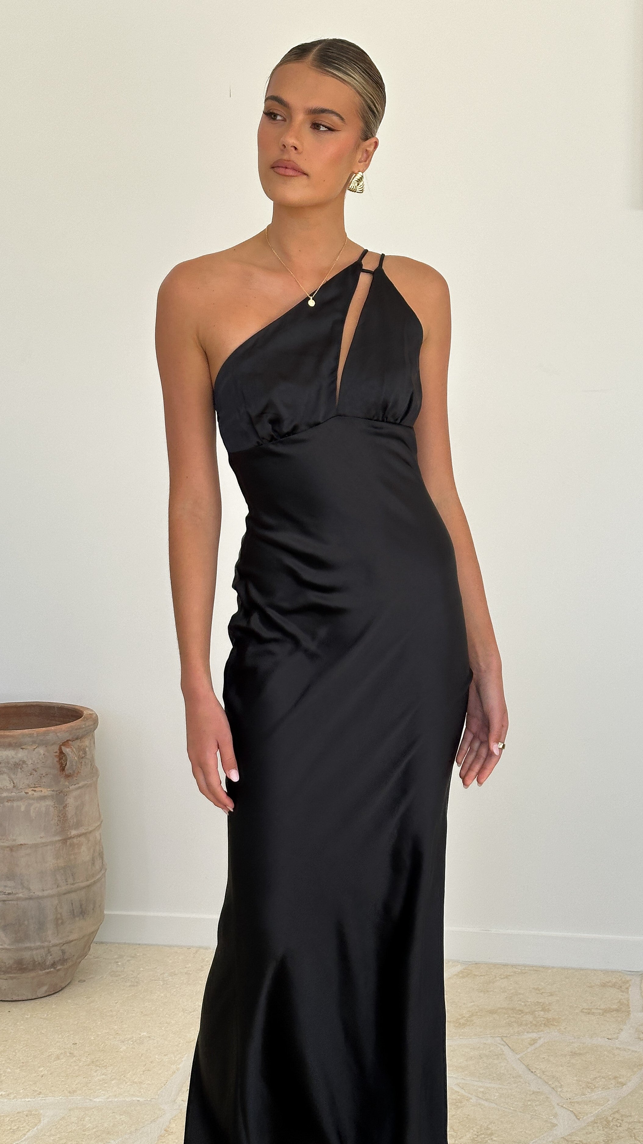 Hailey Maxi Dress - Black - Billy J