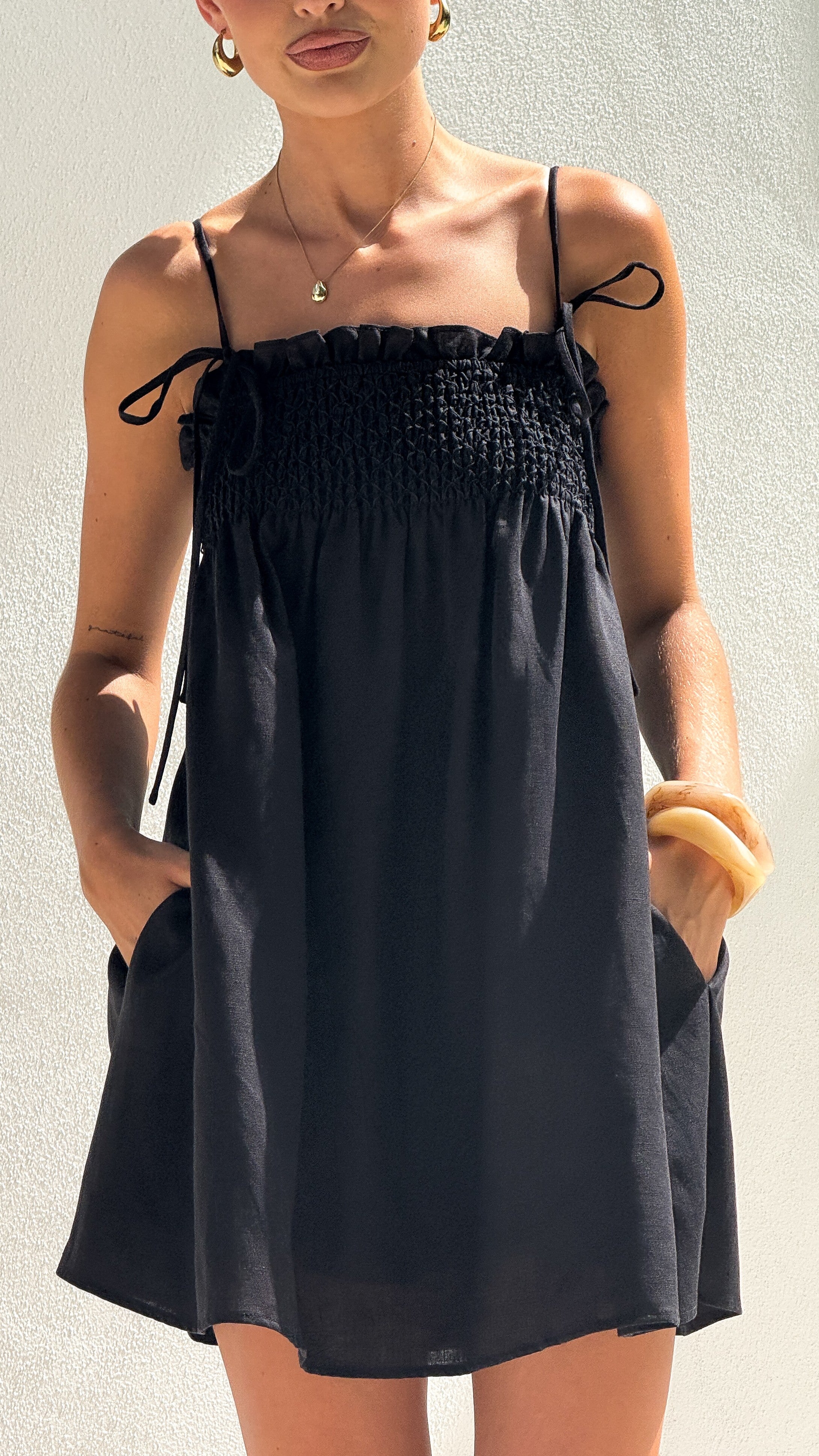 Wyomie Mini Dress - Black - Billy J