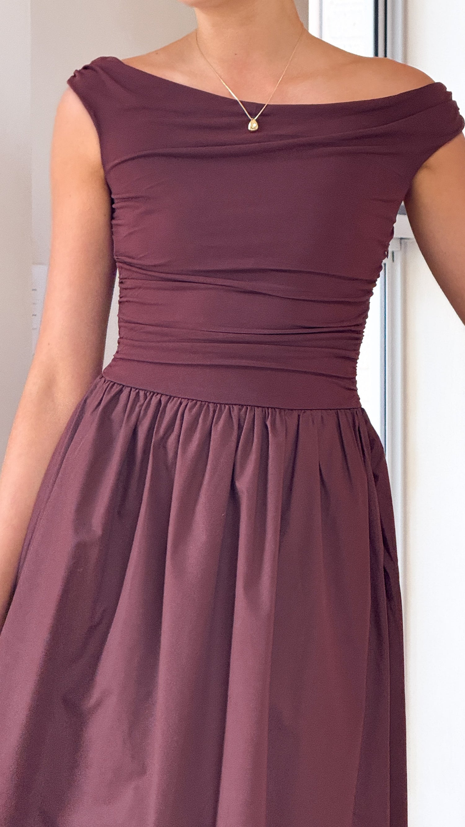 Immy Midi Dress - Brown - Billy J