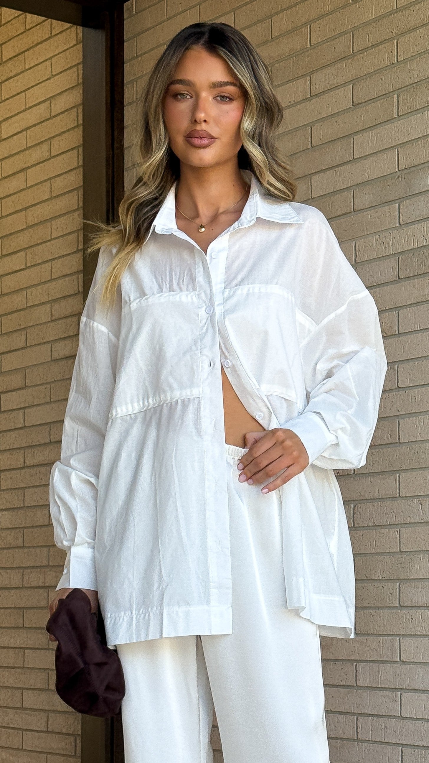 Freddy Long Sleeve Shirt - White - Billy J